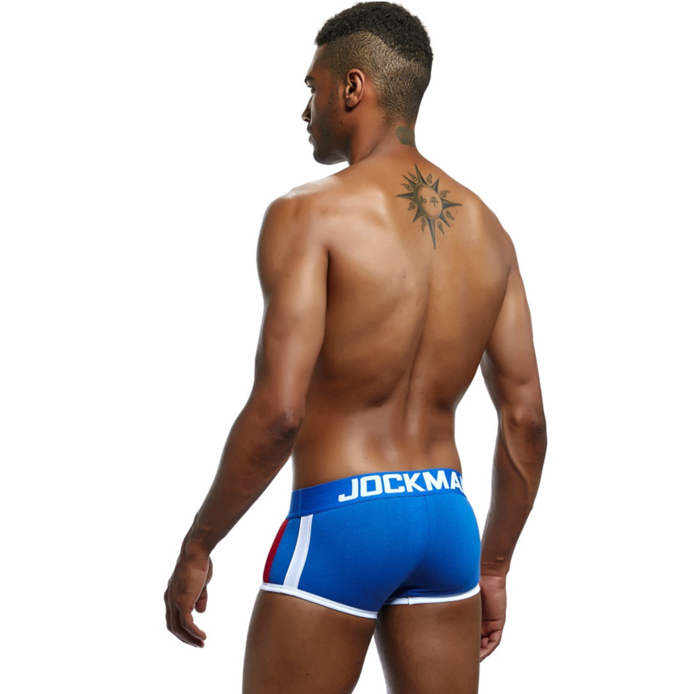 Мужские трусы боксеры синие с push up JOCKMAIL JM6030-9