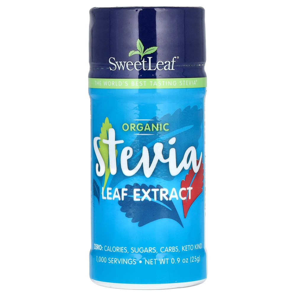 SweetLeaf Stevia, органический экстракт листьев стевии, 25 г (0,9 унции)