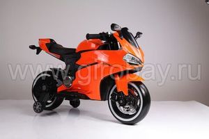 Детский электромотоцикл River Toys A001AA оранжевый