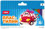 Пластилин 6цв. 90гр. "Детский" со стеком (Lori)