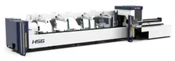 Универсальный лазерный станок HSG Laser серии GXE с защитной кабиной для резки по металлу