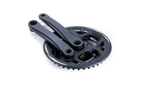 Шатуны-система TRIX, 3ск., 1/2"х3/32", 24/34/42 зуб., сталь с защитой; шатуны 170мм, сталь, резьба 9/16", под квадрат, черные (12)