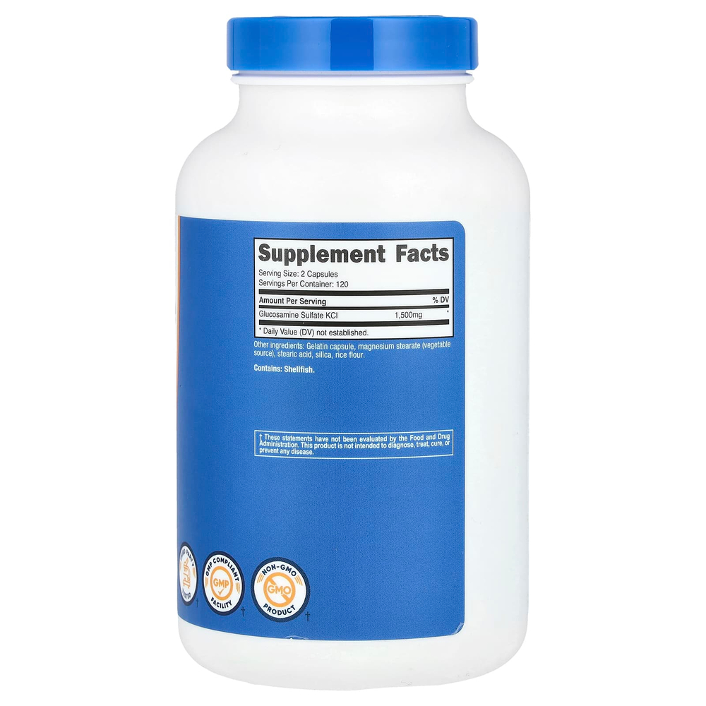 Nutricost, сульфат глюкозамина, 240 капсул (750 мг в 1 капсуле)