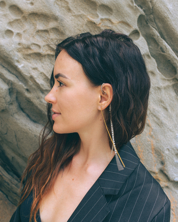 Комплект кафф+серьга