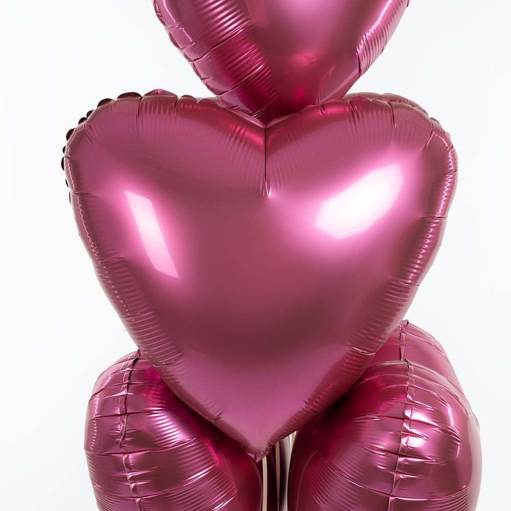 Ag Шар Сердце 19''/46 см, Мистик Гранат сатин (БГ-15)  Изображение2
