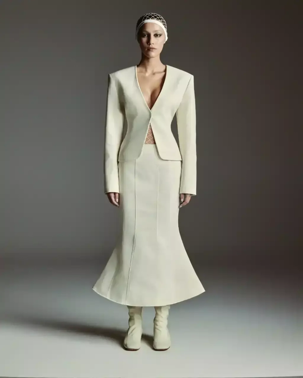 Юбка белая джинсовая