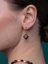 Серьги Дымчатый кварц (раух топаз)