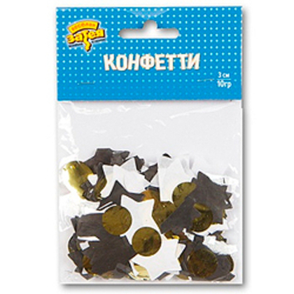 Конфетти-Звезды-тишью-Черные-Золот-10гр