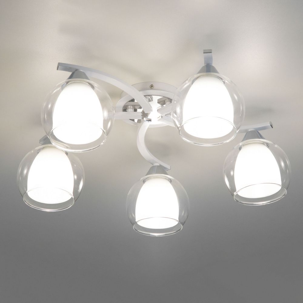 Citilux Кристи CL152150 Люстра потолочная Белая Хром