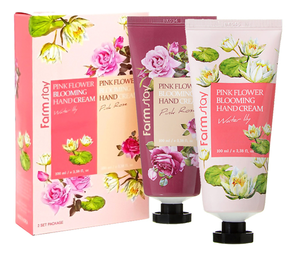 Набор кремов для рук FarmStay Pink Flower Blooming Hand Cream 2 Set