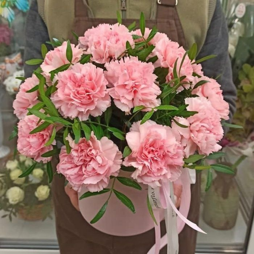 Композиция с 15 диантусами