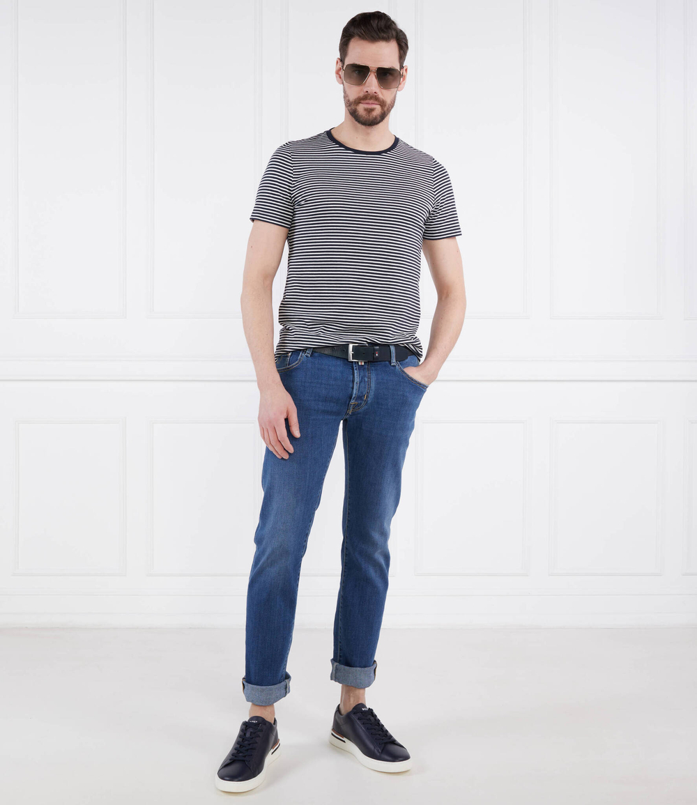 Футболка Kyran Striped Oscar Jacobson - темно-синий(67896829)