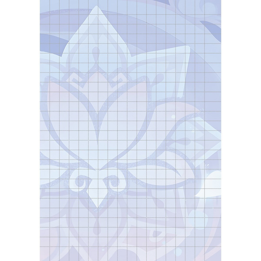 Блокнот 120х170 мм, скрепка, Контэнт-Канц, ламинир. картон, выб. лак, 32 л., диз. внутр. блок в клетку. "Волшебные миры Тейвата", жёлто-бежевый