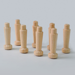 Комплект деревянных крючков для одежды, 10 шт., для вешалки и шкафа, из массива сосны, в натуральной отделке