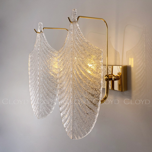 Бра Cloyd BONGA-A W2 / выс. 29 см - золото - прозрачн. стекло (арт.20438)