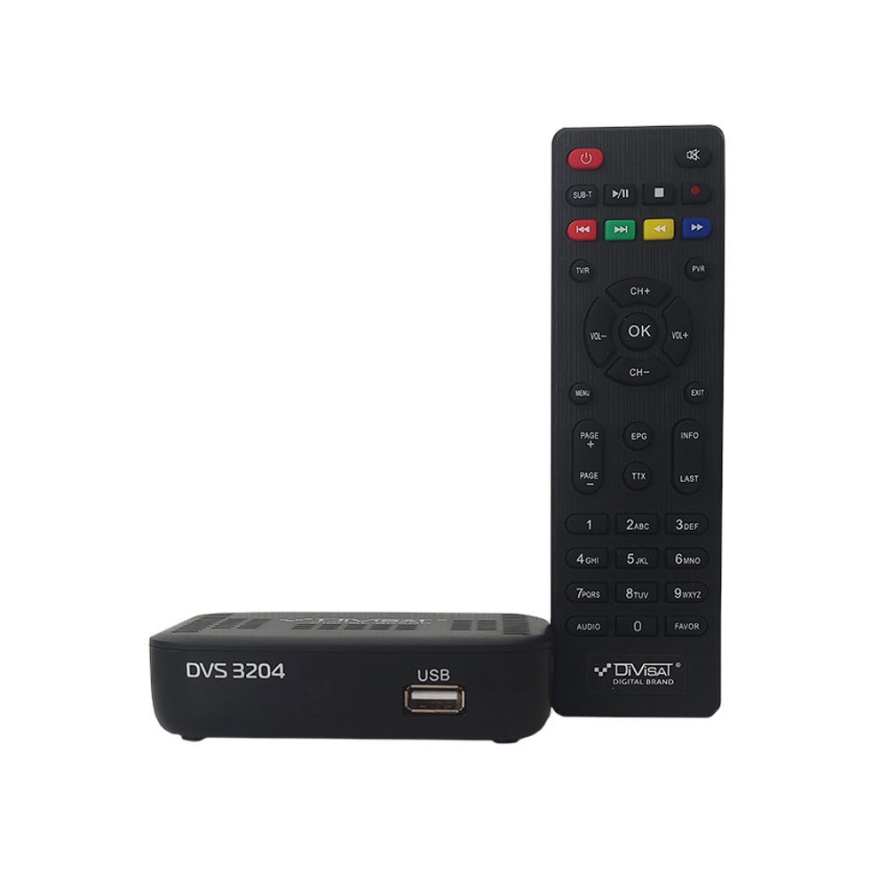 Приставка для цифрового телевидения DIVISAT DVS 3204 DVB-T2/C HDMI, 2*USB, RCA, БП внешний