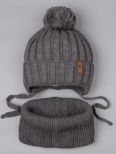 Шапка для мальчика со снудом осенняя