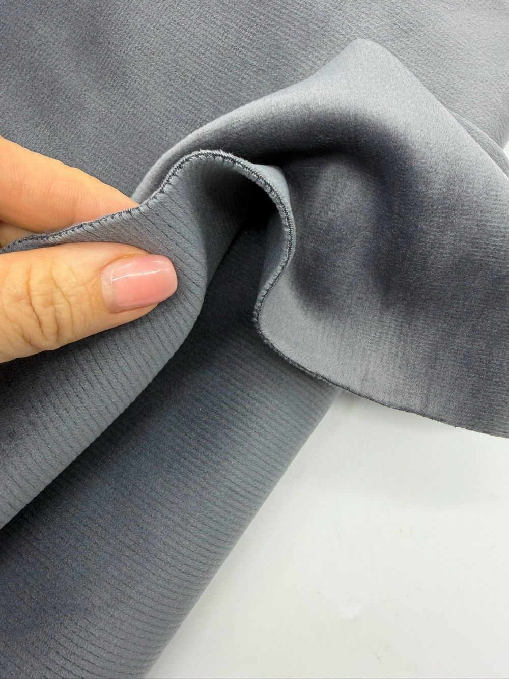 Бархат -вельвет серый