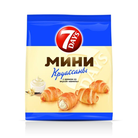 Круассаны 7DAYS с кремом со вкусом ванили 200 гр