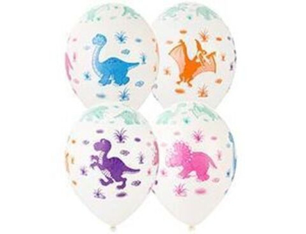 Шар шелкография пастель ( 30 см), Динозаврики, 1шт.