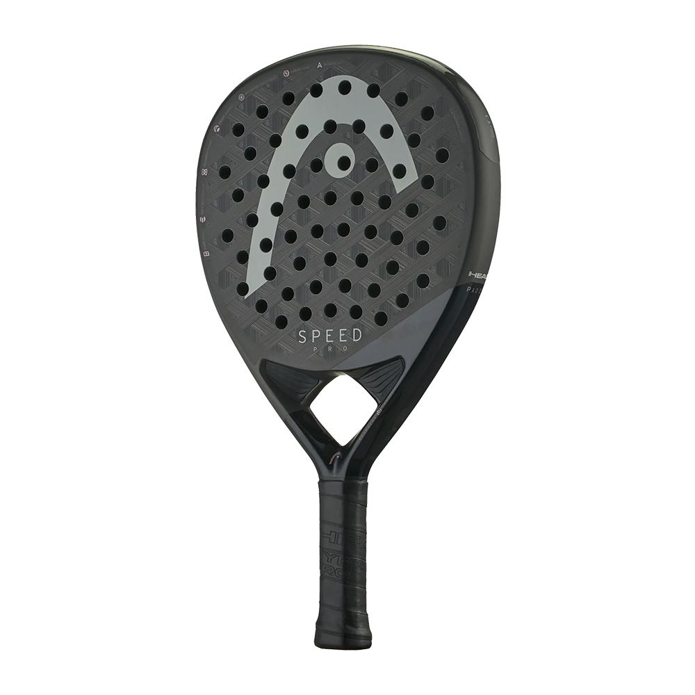 Ракетка для падела HEAD Speed Pro 2025, 221065,для продв игроков, углер.и стекловолокно, серо-черный