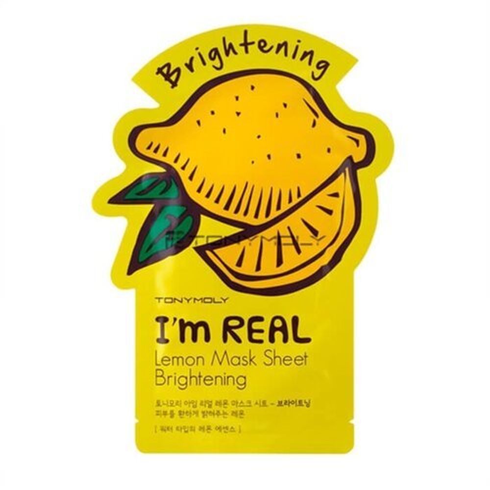 Tony Moly Маска для лица тканевая с экстрактом лимона - I&#39;m lemon mask sheet brightening, 30г