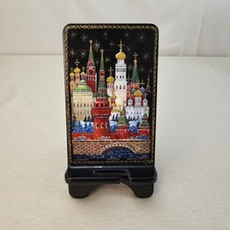 Сувенирная подставка для телефона с росписью Палех "Москва"
