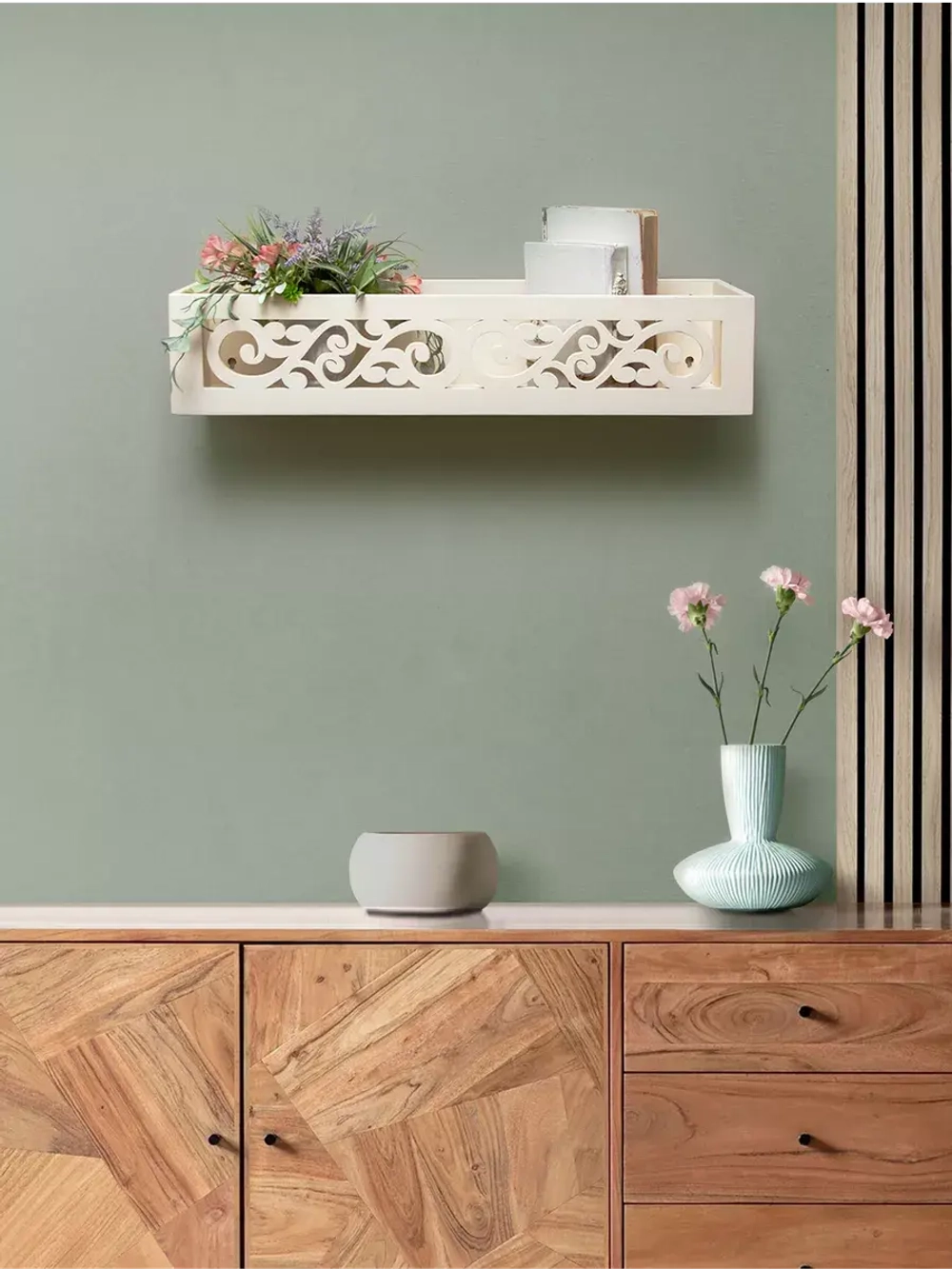 Полка настенная навесная 60 см