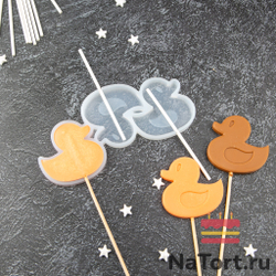 Силиконовая форма для леденцов «Уточки»