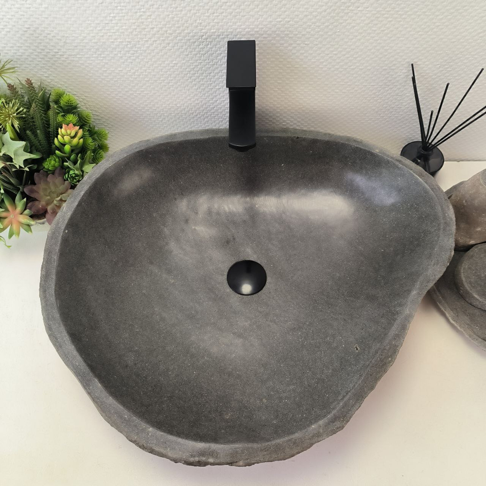 Раковина из речного камня RS-63595 (60*53*16) 0124