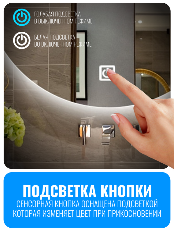 Блок питания с сенсорным выключателем для зеркала Smart Aura