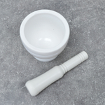 Ступка с пестиком 10,8*9,5см, пластик, белая