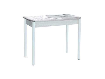 Нью йорк фотопечать стол обеденный раздвижной со стеклянной поверхностью / белый мрамор/бетон белый/белый 900*600 (1200)