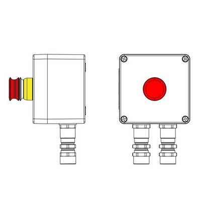 Взрывозащищенный пост управления из полиэстера CPE-P-03-(1xP3E(11))-2xKA2MHK(C)1Ex d e IIC Т5 Gb / Ex tb IIIC T95°C Db IP66/КЗ