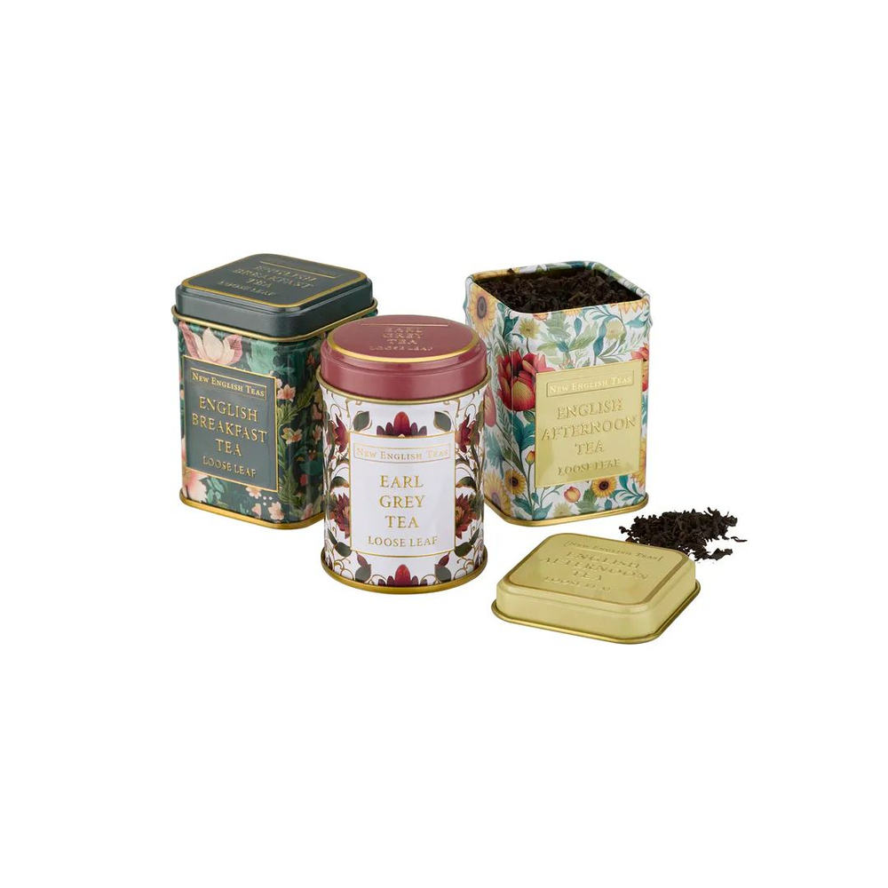 New English Teas Набор листового чая Mini Tea Tin Set, 3шт