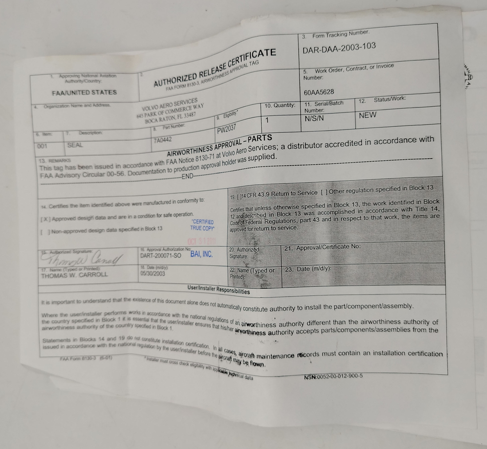 Уплотнение 7A0442