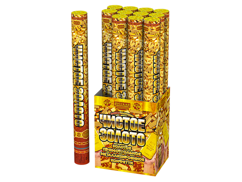 Пневмохлопушка 30 см "Чистое золото" АС0136, 1/72, шт