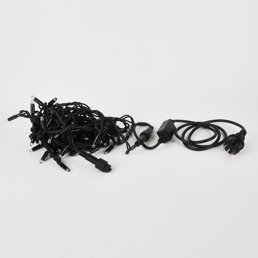 ULD-S1000-120-TBK BLUE-WHITE IP67 Гирлянда светодиодная с эффектом мерцания. 10м. Соединяемая. 120 светодиодов. Синий и белый свет. Провод черный. ТМ Uniel