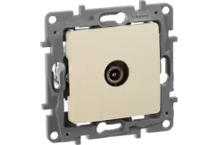 Розетка TV Legrand Etika проходная слоновая кость 25687