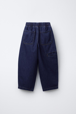 ZARA ДЖИНСЫ BALLON, ВЫЦВЕТШИЙ СИНИЙ