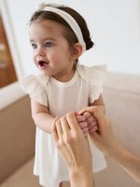 Платье-боди с крылышками "Молоко" из ажурного хлопка 0+