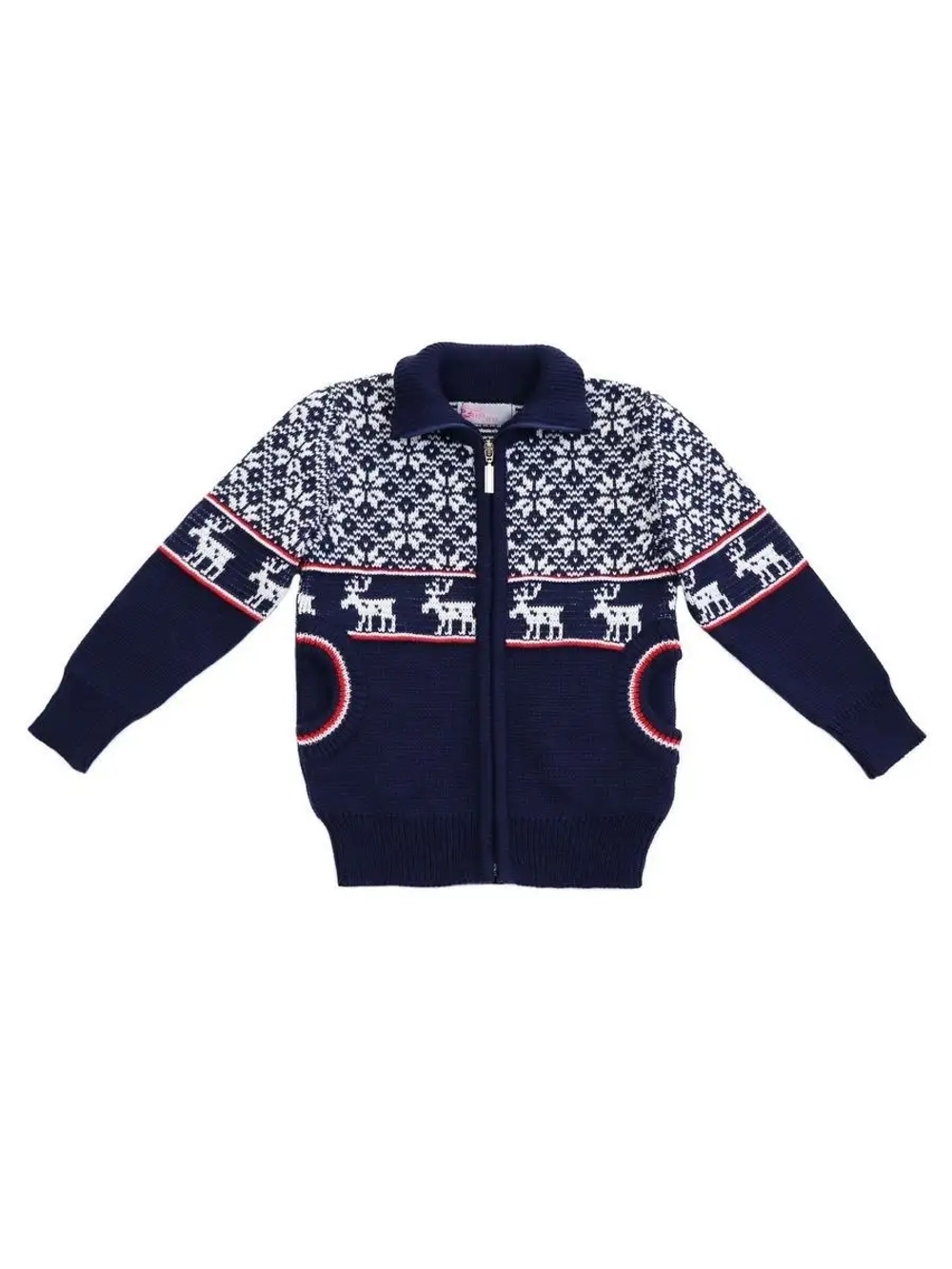 Кофта вязаная на молнии "Нордик"