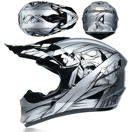 шлем кроссовый GHOST серый XL