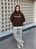 Толстовка женская с зип-воротником "Saint Petersburg" коричневый