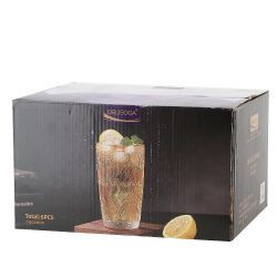 Набор стаканов "Floristry.White" 6шт v=380мл (стекло) (подарочная упаковка)