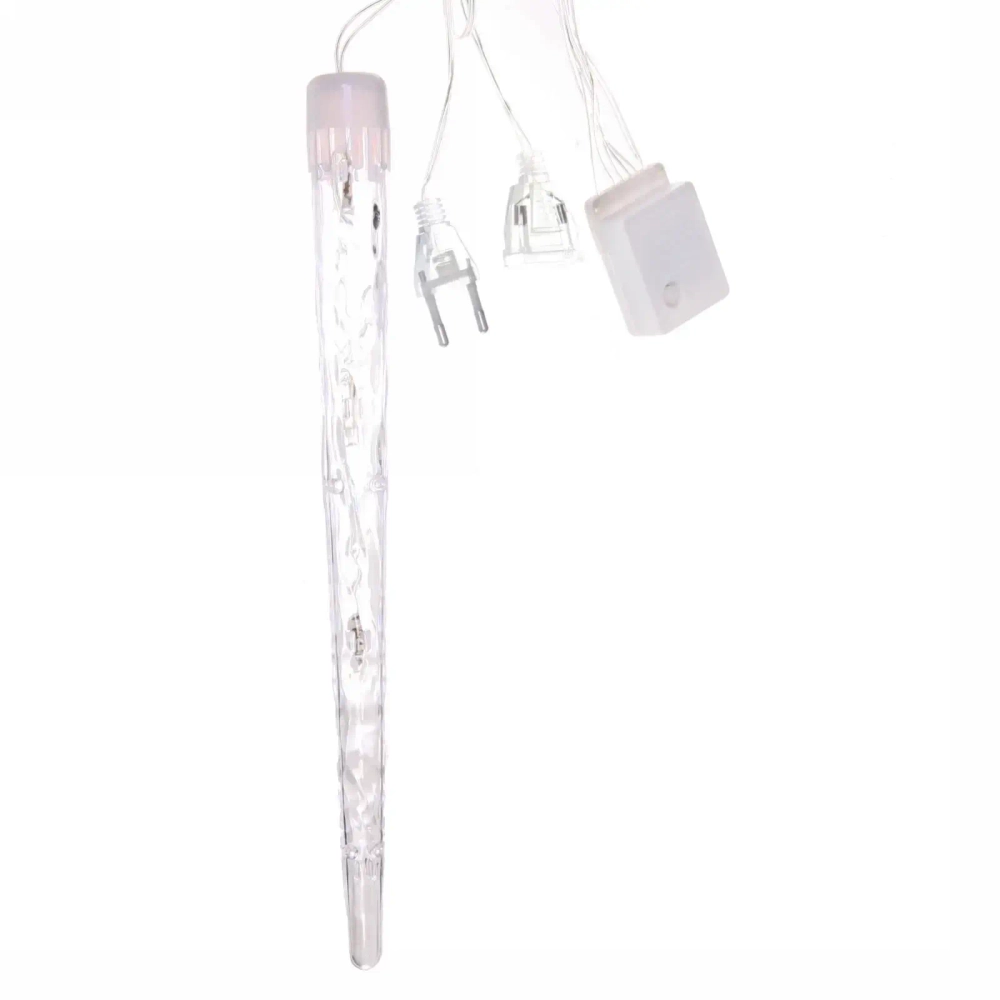 Гирлянда для дома 2,5 м*20 см 24 лампы LED «Сосулька», Теплый белый (8 шт), 8 режимов