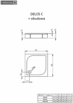 Душевой поддон со съемной панелью Radaway Delos C 4C99170-03 90х90 белый