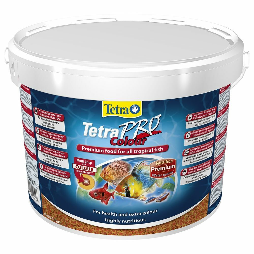 TetraPro Color Crisps корм-чипсы для улучшения окраса всех декоративных рыб (Ведро 10л)