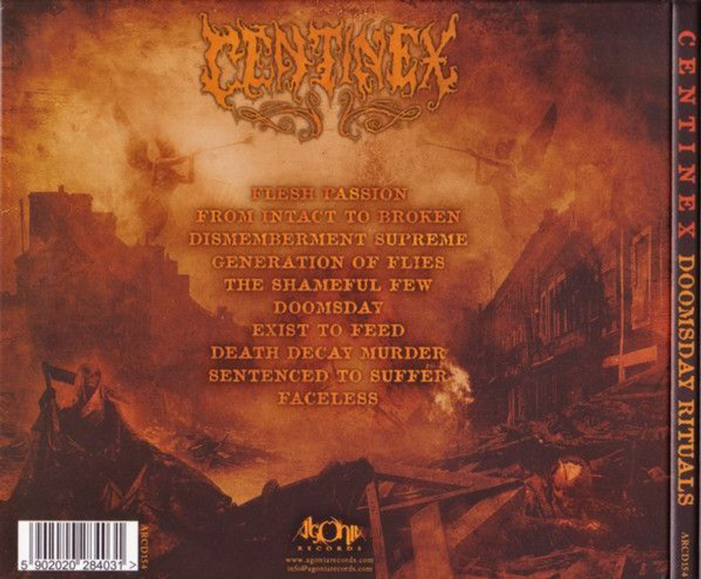 CENTINEX - Doomsday Rituals DIGIPAK CD, музыкальный компакт диск, death metal