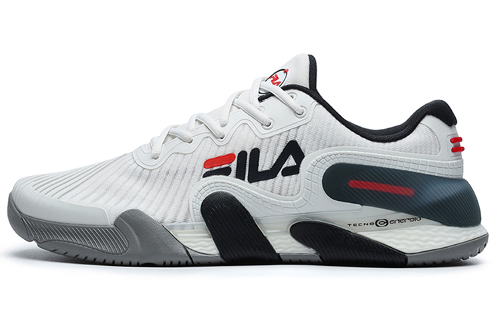 FILA POTENZA EVO Textile, Synthetic Leather, TPU Abrasion Resistant Low top Tennis Shoes Men"s White Black